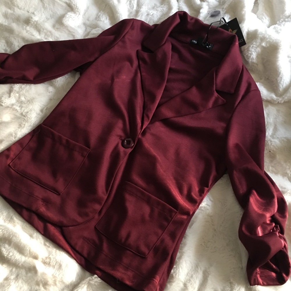 Burgundy blazer